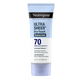 Neutrogena Ultra Sheer Dry-Touch Sunscreen SPF 70 tube on a white background