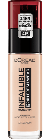 L'Oréal Paris- 24 Hour Fresh Wear Foundation- Rose lvory 415 (US Version)