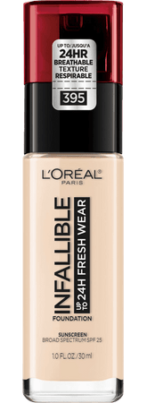 L'Oréal Paris- 24 Hour Fresh Wear Foundation- Rose Pearl 395 (US Version)