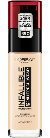 L'Oréal Paris- 24 Hour Fresh Wear Foundation- Snow 390 (US Version)