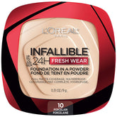 L'Oreal Paris- Infallible Fresh Wear Foundation In A Powder 24H Wear 10 Porcelain