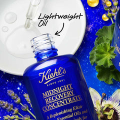 Kiehls- Midnight Recovery Concentrate Moisturizing Face Oil 15ml