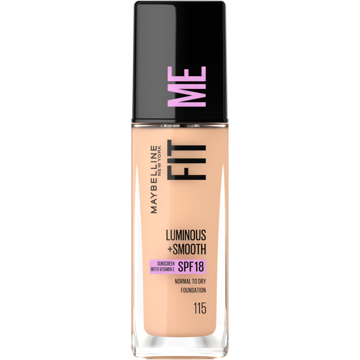 Maybelline- Fit Me Dewy + Smooth Liquid Foundation 115 Ivory  - 30ml (France)