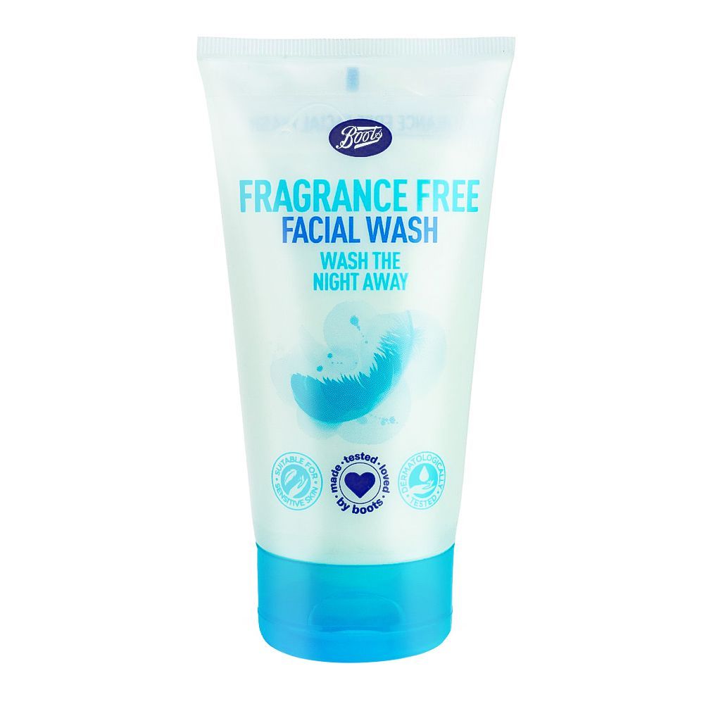 Boots Fragrance Free Wash The Night Away Facial Wash, 150ml