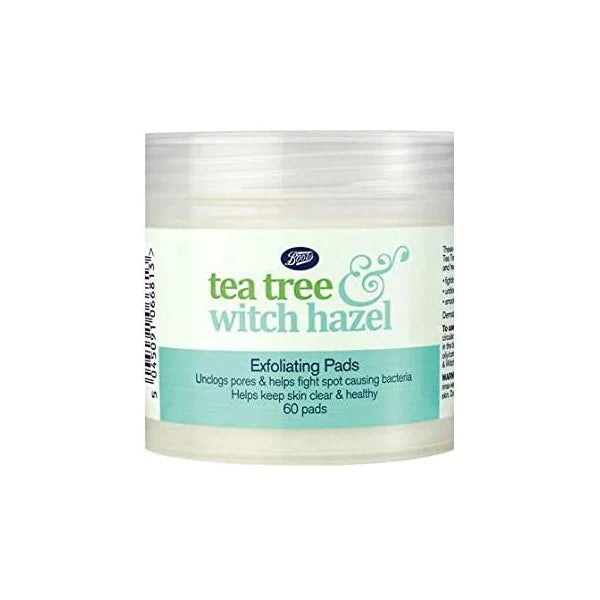 Boots Tea Tree & Witch Hazel Exfoliating Pads (60 Pads)