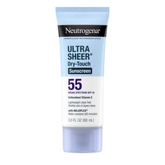 Neutrogena Ultra Sheer Dry-Touch Sunscreen SPF 55 on a white background