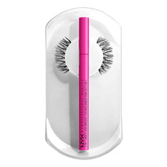 NYX-Jumbo Lash! Vegan False Eyelashes Kit with 2-in-1 Eyeliner Adhesive, Up to 12HR Wear, Reusable Fake Lashes - Fringe Glam Kit