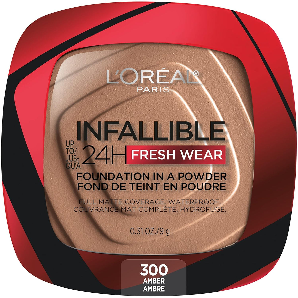 L'Oreal Paris- Infallible Fresh Wear Foundation In A Powder 24H Wear 300 Amber