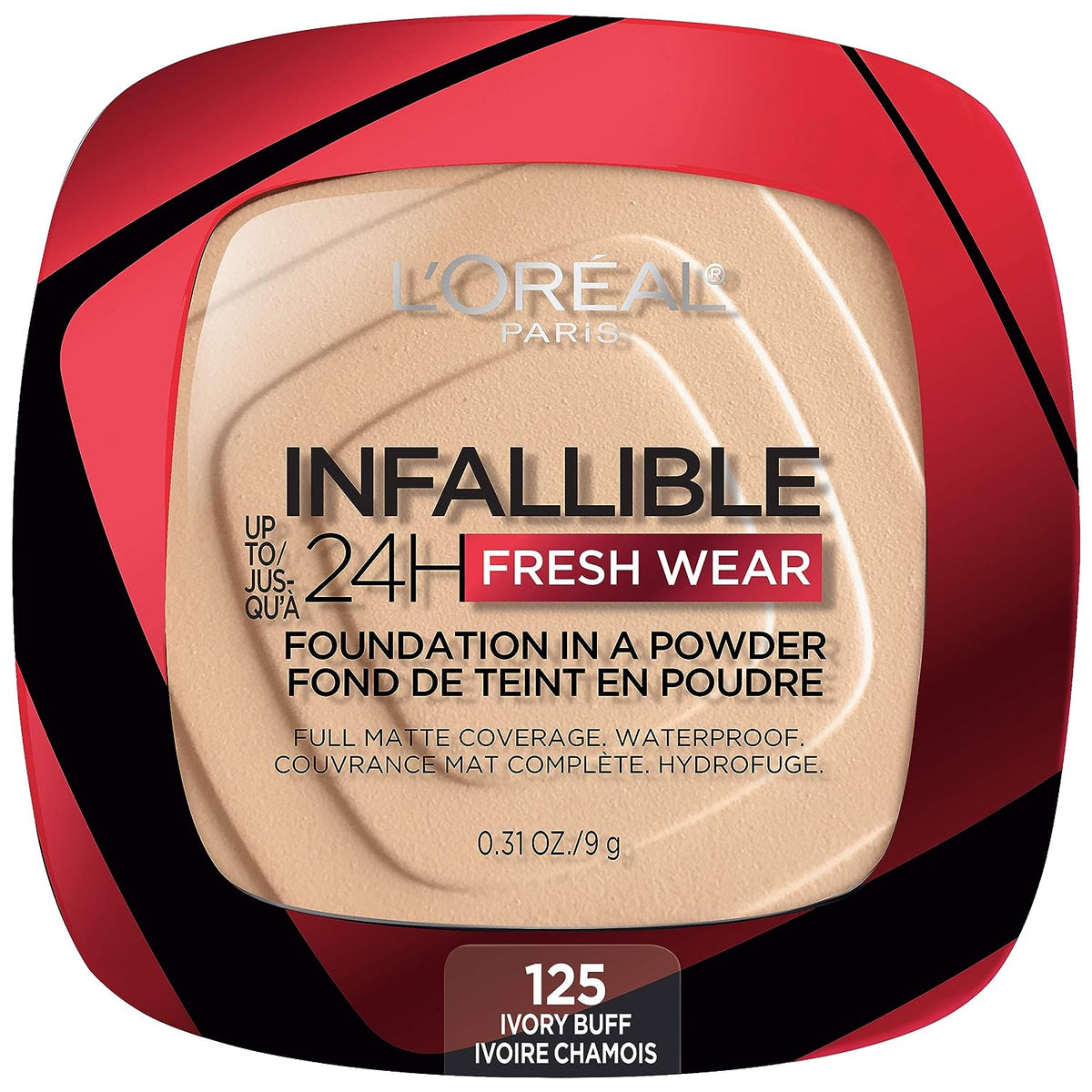 L'Oreal Paris Infallible 24H Fresh Wear Powder Foundation 125 Ivory Buff