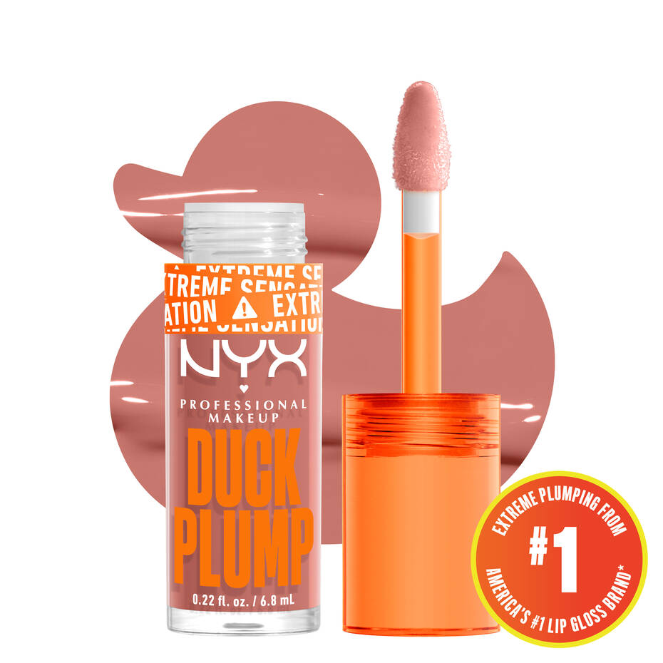 NYX-DUCK PLUMP HIGH PIGMENT PLUMPING LIP GLOSS- 02 Bangin Bare