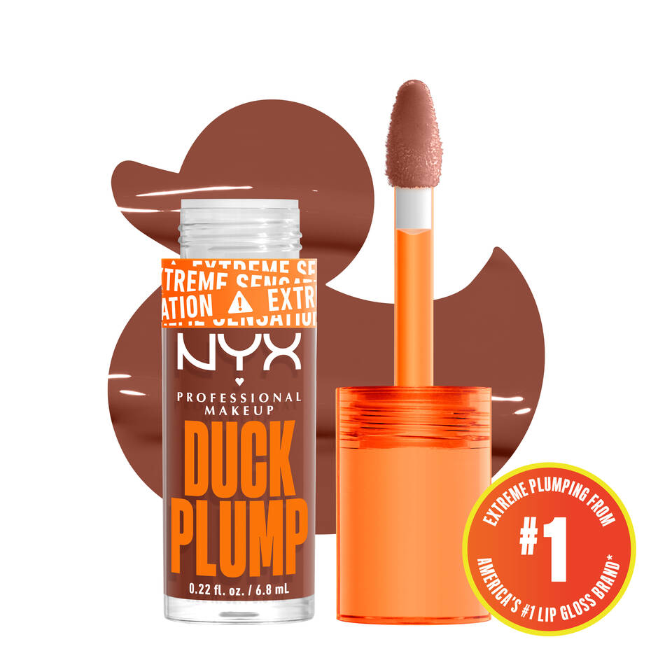 NYX-DUCK PLUMP HIGH PIGMENT PLUMPING LIP GLOSS- 07 Mocha Me Crazy