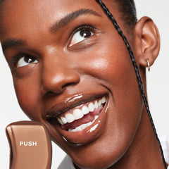 Saie Glossybounce™ High-Shine Hydrating Lip Gloss Oil- Push