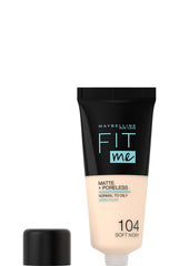 Maybelline-Fit Me Matte & Poreless Foundation 104 Soft Ivory