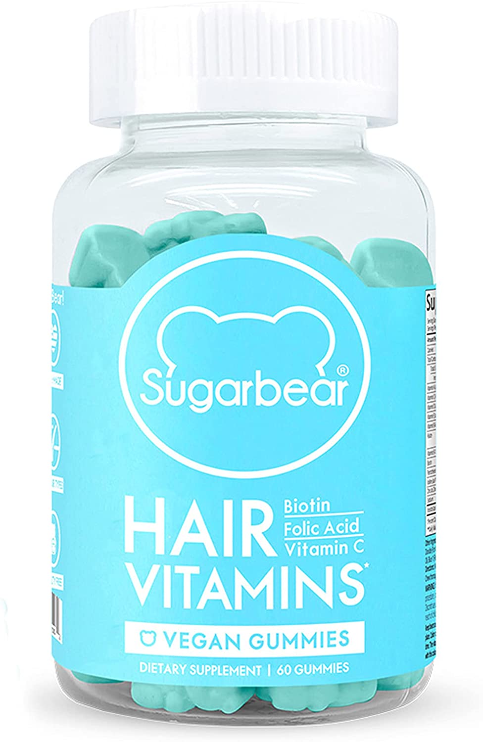 Sugarbear- Hair Vitamins Vegan Gummies - 60 Gummies