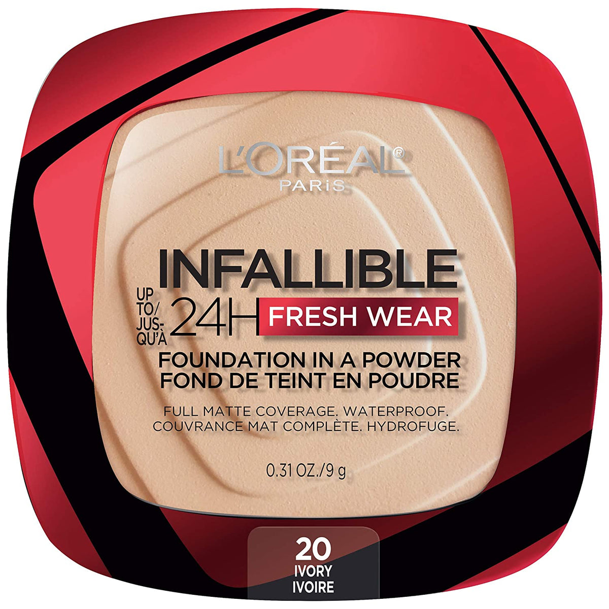 L'Oreal Paris- Infallible Fresh Wear Foundation In A Powder 24H Wear 20 Ivory