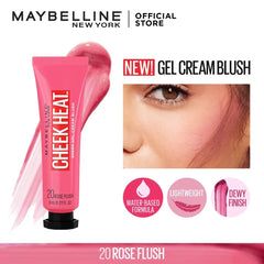 MAYBELLINE-Cheek Heat Gel Cream Blush - Rose Flush