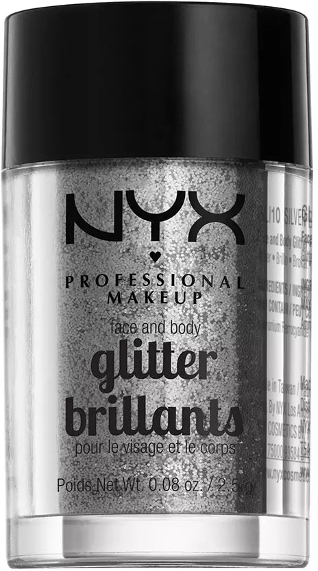 NYX- Face & Body Glitter, Silver